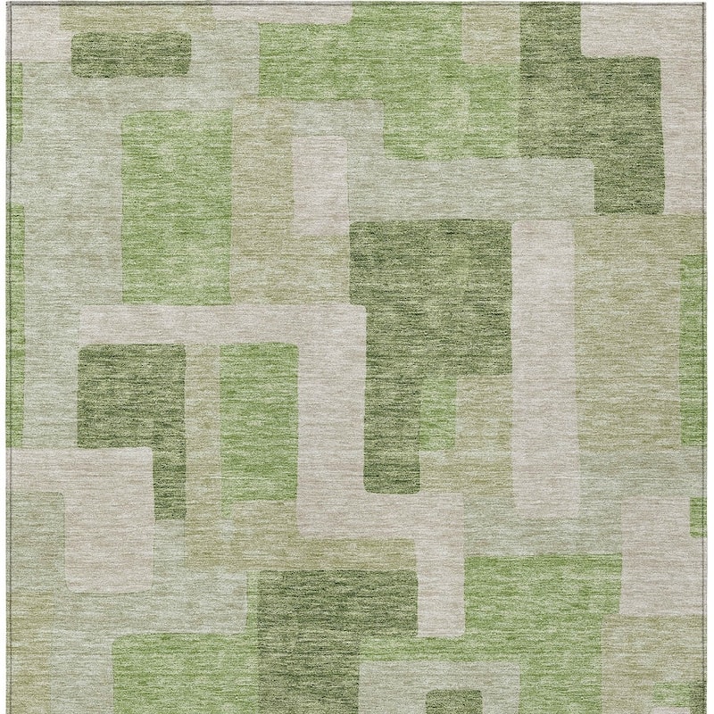 HomeRoots Geometric Transitional Rectangle Outdoor Rug