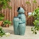preview thumbnail 7 of 23, Glitzhome 27-Inch 4 Tier Embossed Pattern LED Ceramic Pots Fountain