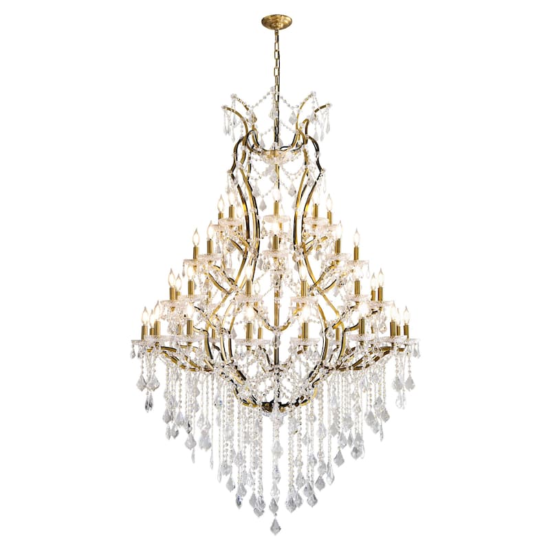 KAYLA Large Crystal Chandelier 28-49in Chandelier Light Fixture Modern Maria Theresa Crystal Chandeliers