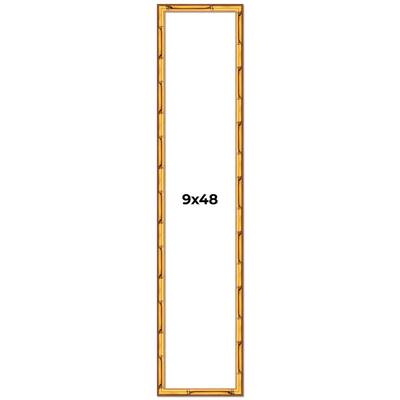 9x48 Frame Gold Bamboo Picture Frame Modern Photo Frame Includes UV Acrylic Shatter Guard Front Acid Free Foam Backing Board