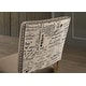 preview thumbnail 7 of 8, Roundhill Furniture Birmingham Script Printed Driftwood Finish Counter Height Dining Chair with Nail head, Set of 2