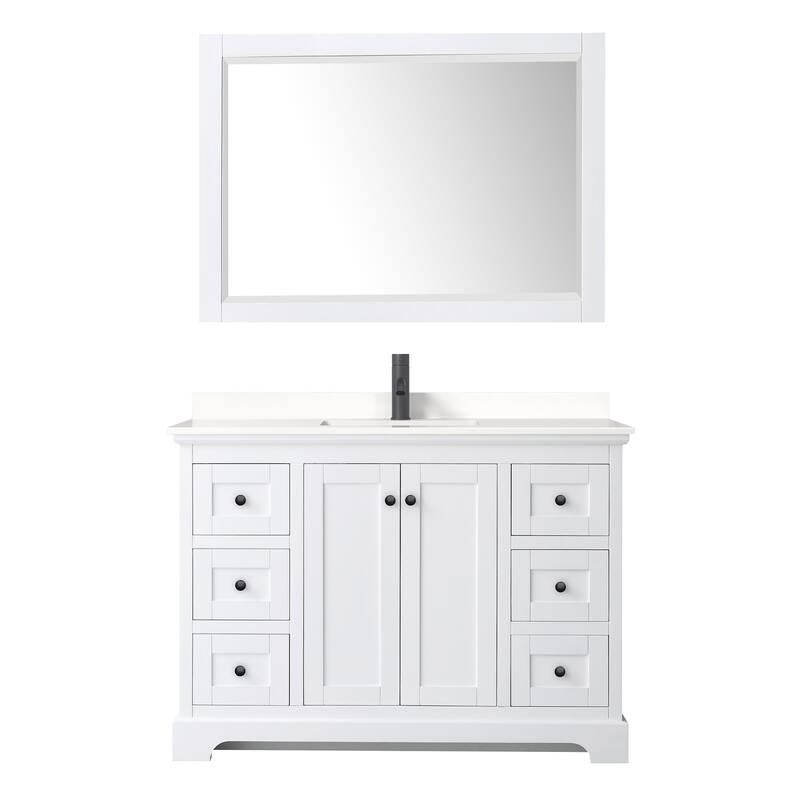Wyndham Collection WCV232348S-QTZ-UNSM46 Avery 48" Free Standing