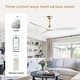 preview thumbnail 71 of 72, Sofucor 52''/60" Large Ceiling Fan without Lights, Remote Control and Reversible Motor Included, Smart Optinal