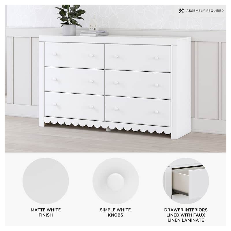 Signature Design by Ashley Mollviney White Dresser