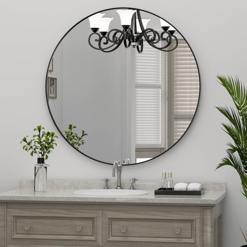 Wall Mirror Vanity Mirror Bathroom Mirror with Metal Frame(1 Piece)
