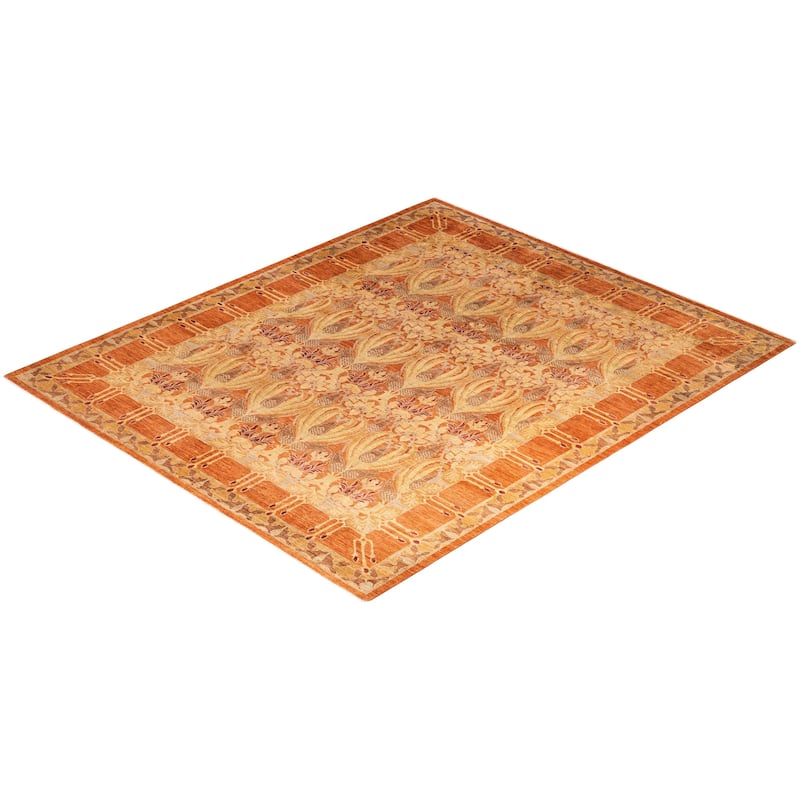 Contemporary Overdyed Wool Hand Knotted Area Rug - 7' 10" x 9' 7"