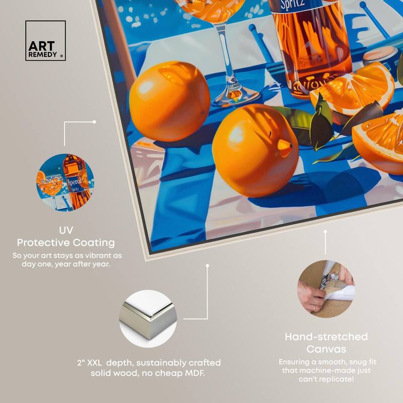 Coastal Aperol Canvas by Art Remedy