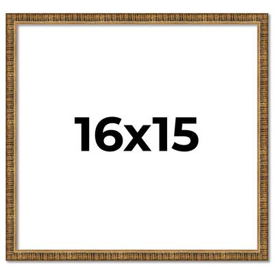 16x15 Frame Gold Kingsley Distressed Solid Wood Picture Frame Width
