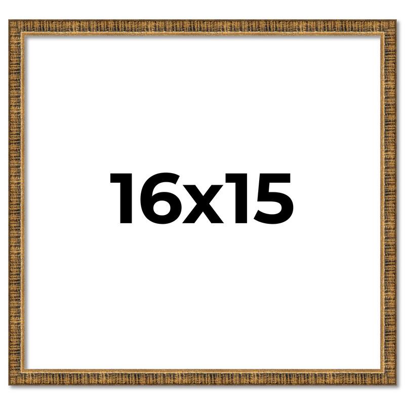 16x15 Frame Gold Solid Wood Picture Frame - Complete Modern Photo