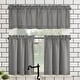 preview thumbnail 47 of 66, No. 918 Martine Microfiber Semi-Sheer Rod Pocket Kitchen Curtain Valance and Tiers Set 54" x 24" - Gray