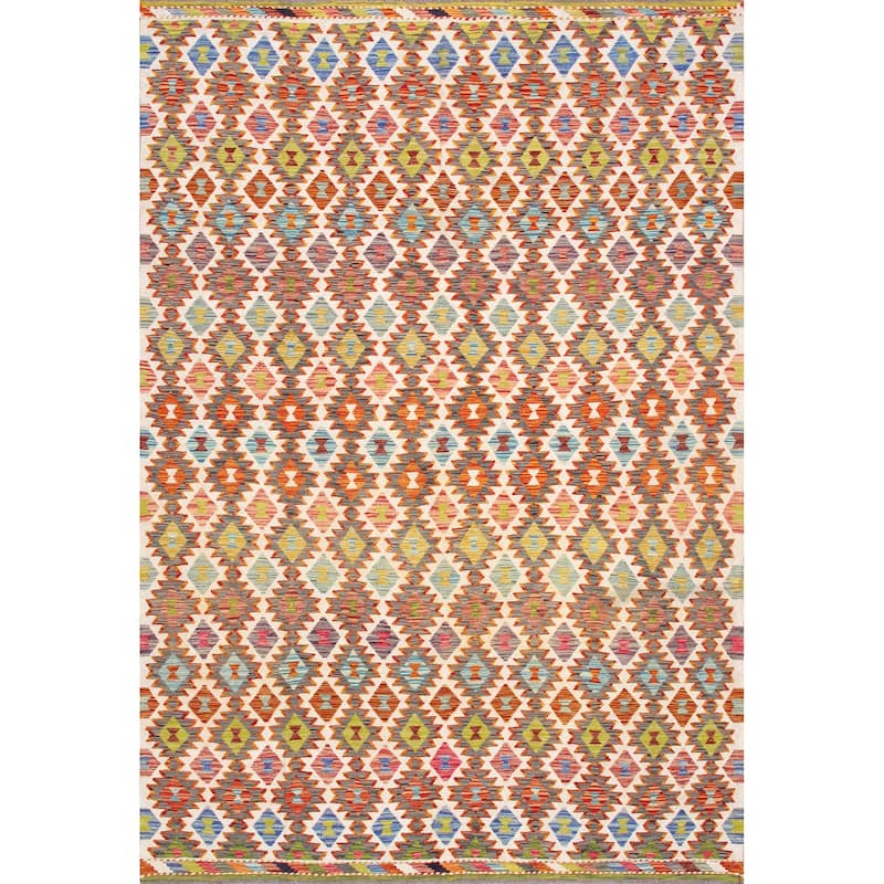 Pasargad Home Kilim Reversible Wool Multicolor Area Rug - 6'11'' X 10' 0'' - 6'11'' X 10' 0''