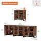 preview thumbnail 4 of 62, WAMPAT Multifunctional Sideboard Buffet Cabinets with Glass Doors, Modern Sideboard with Adjustable Shelf, Coffee Bar Cabinet