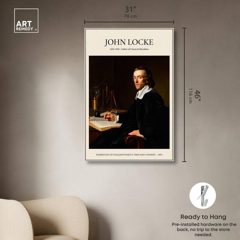 Father of Liberalism Depicted Canvas by Art Remedy