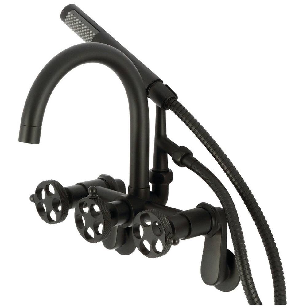 Kingston Brass AE815.RKX Webb Wall Mounted Tub Filler with Built-In