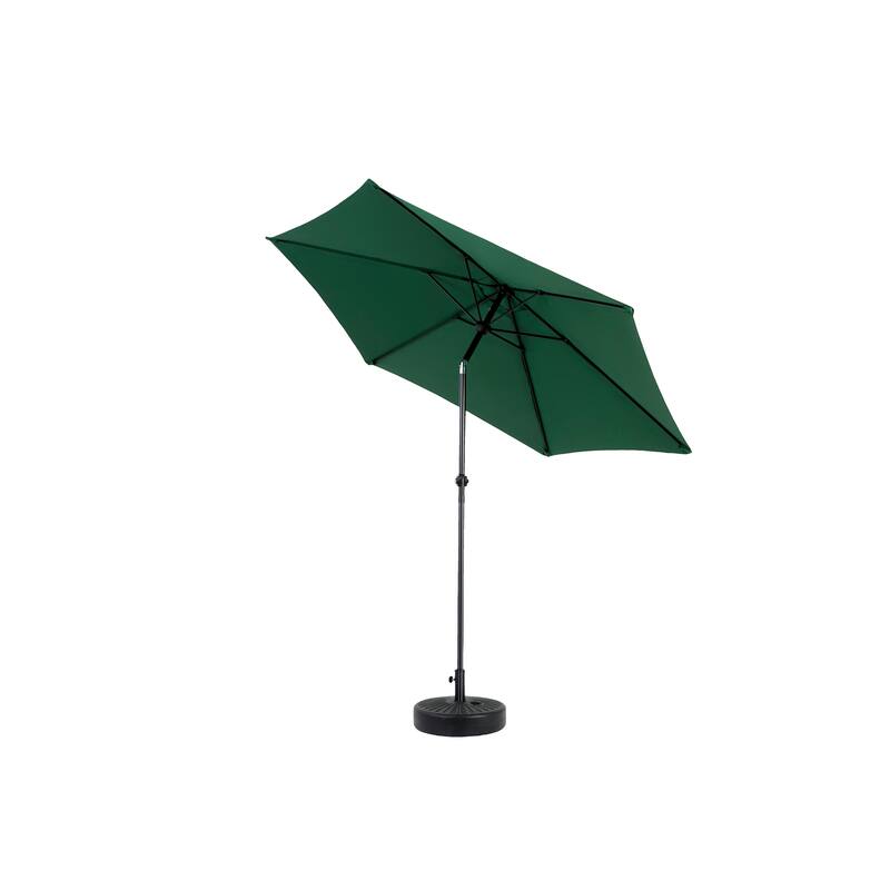 Anmytek 9FT Outdoor Patio Umbrella with Steel Frame,Market Umbrella 6 Sturdy Ribs (Base Not Included)