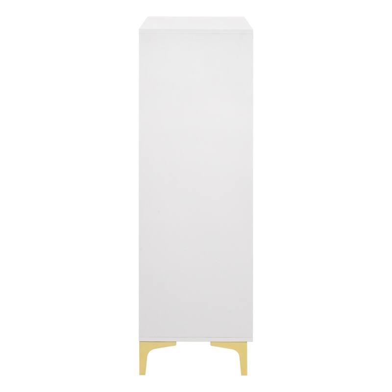 Karena White Rectangular 5-Drawer Chest