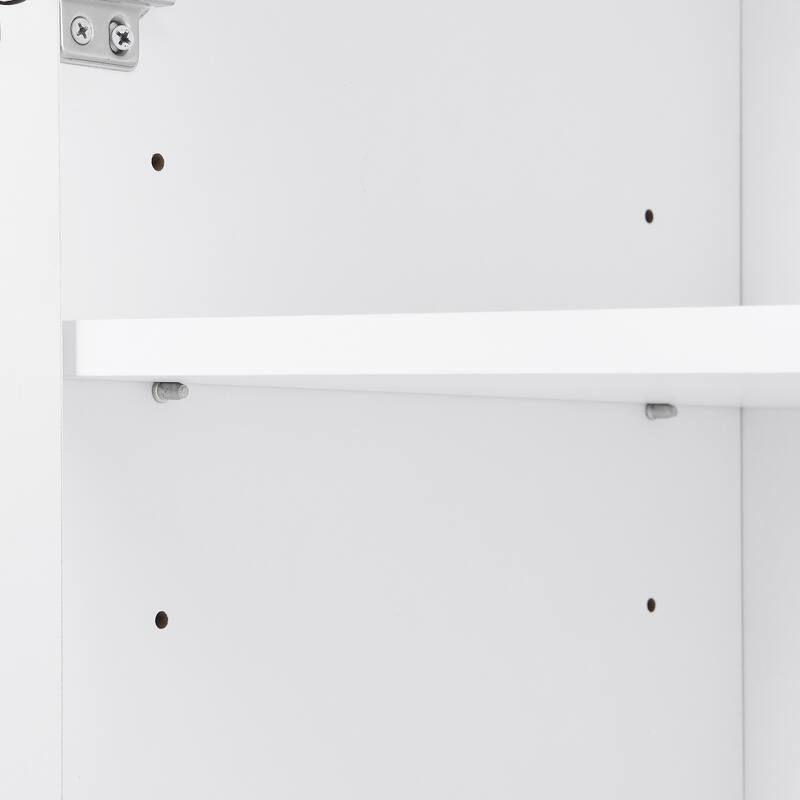 Shoe Storage Cabinet with Adjustable Shelves, Home Organizer with Solid Wood Legs, Multi-tier Shoe Cabinet for Entryway