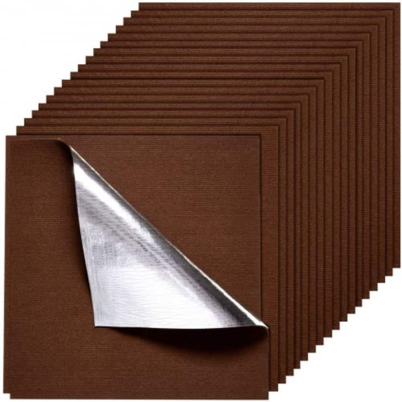 Dark Brown 24x24 Inch Peel and Stick Carpet Tiles Set 80 sq ft Coverage Soft Modular Floor Squares for Home Office - Dark Brown