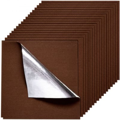 Dark Brown 24x24 Inch Peel and Stick Carpet Tiles Set 80 sq ft Coverage Soft Modular Floor Squares for Home Office