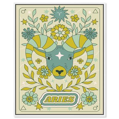Aries Stars Card Canvas by Art Remedy
