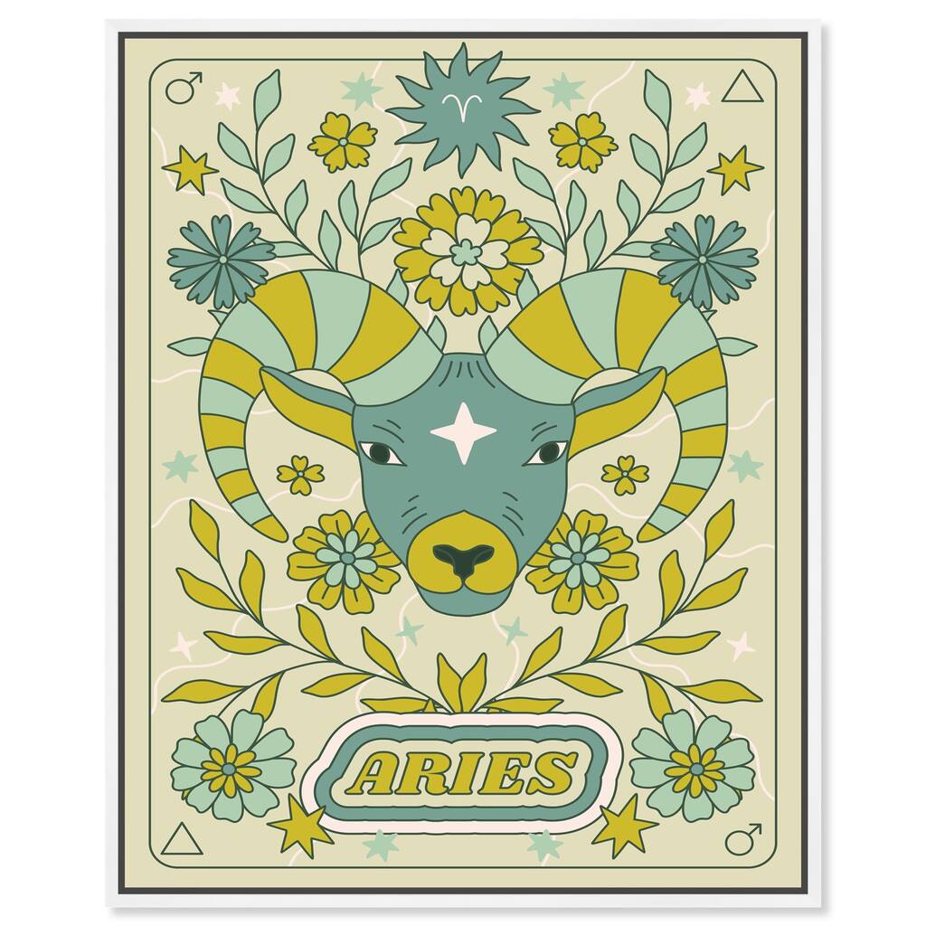 Aries Stars Card Canvas by Art Remedy