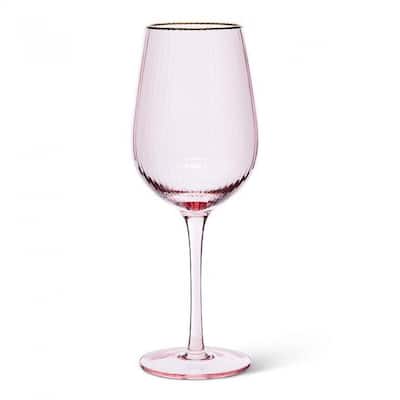 Optic Goblet With Gold Rim Glass