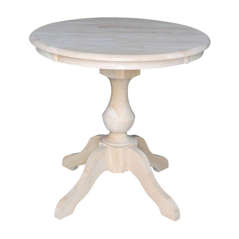 30" Round Top Pedestal Dining Table - Unfinished