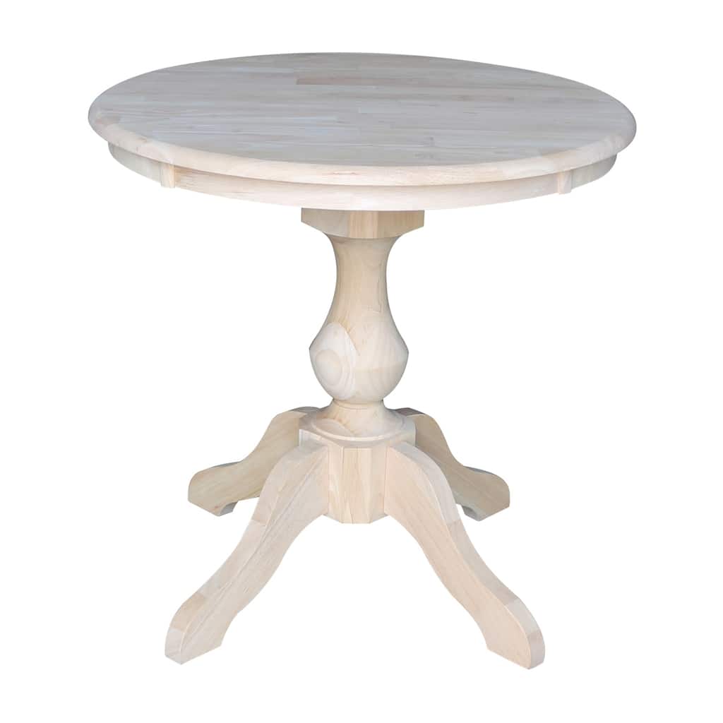 30" Round Top Pedestal Dining Table - Unfinished