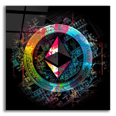 Epic Art 'Ethereum Crypto Power' by Epic Portfolio Acrylic Glass Wall Art