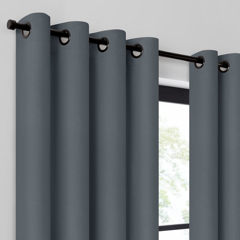 Umbra Ottoman Textured Solid 100% Blackout Grommet Curtain Panel