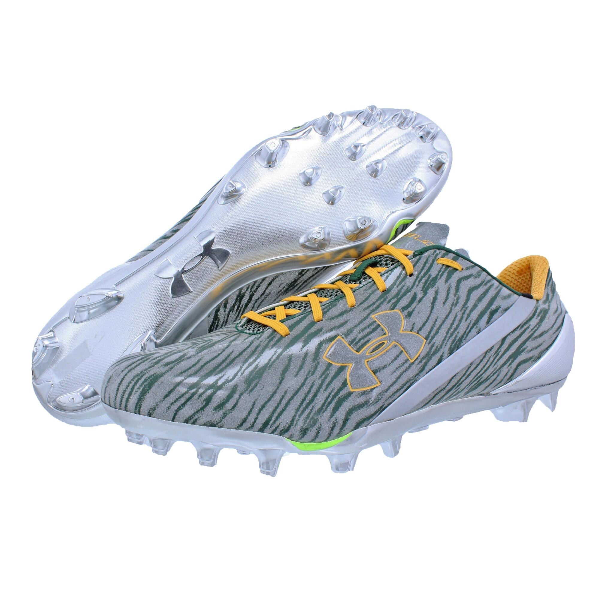 metallic football cleats