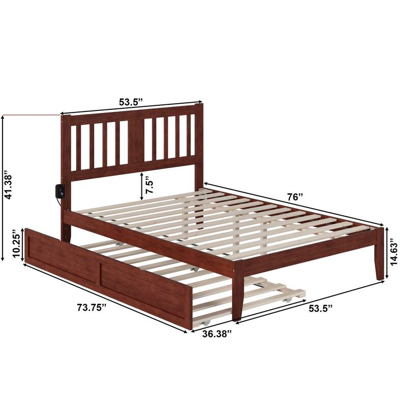 Tahoe Bed with USB Turbo Charger and Twin Trundle