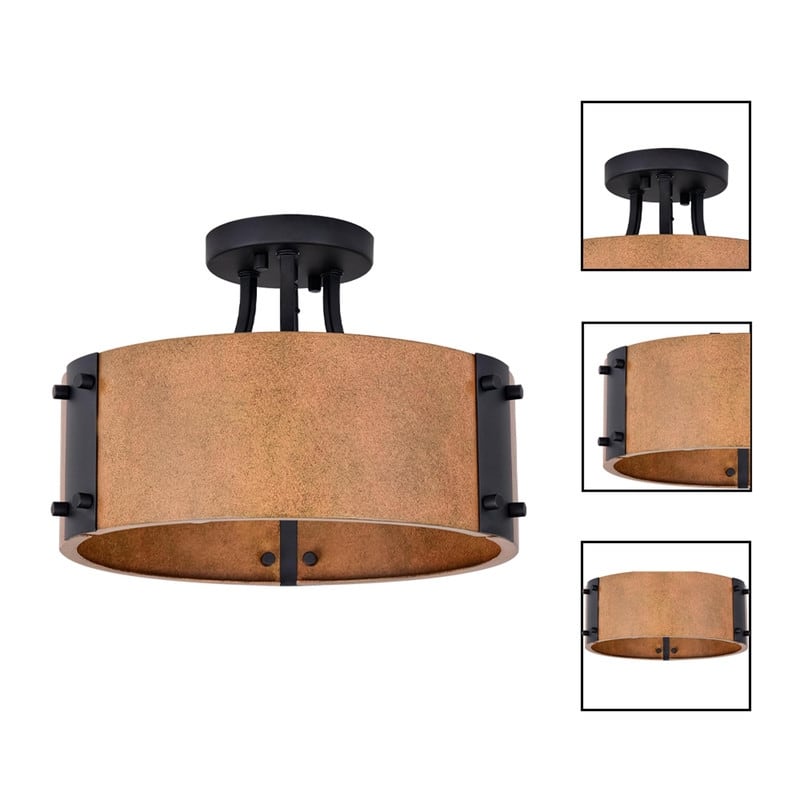 2 Light bulbs light rustic bronze light for kitchen metal ceiling light