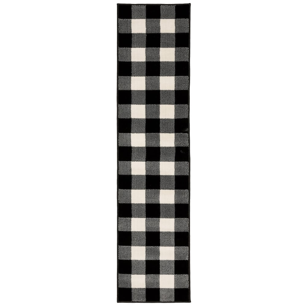 Style Haven The Gray Barn Told Gait Gingham Checker Area Rug