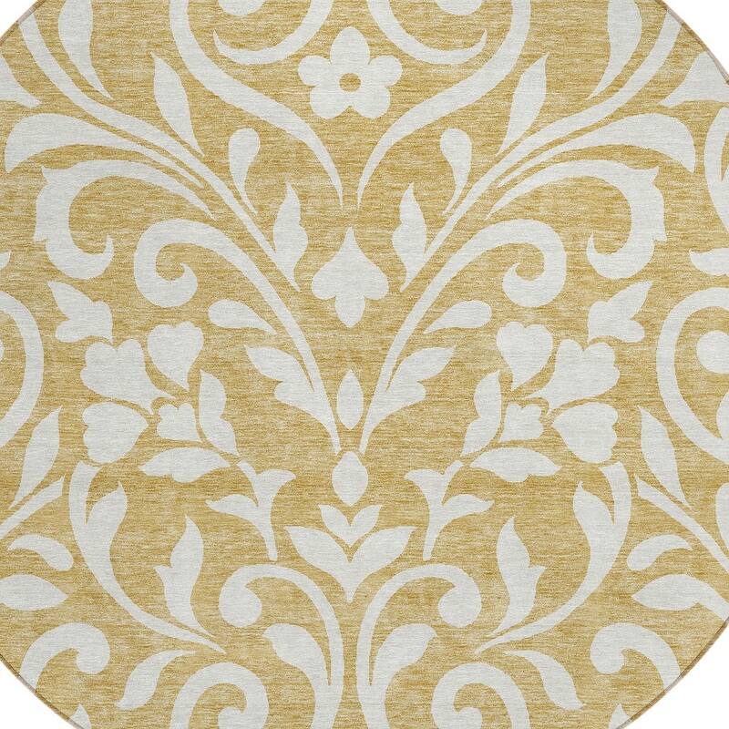 HomeRoots Floral Transitional Rectangle Outdoor Rug