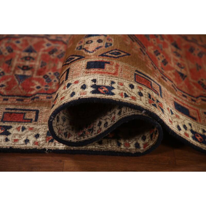 Traditional Ardebil Persian Vintage Runner Rug Handmade Wool Carpet - 2'10"x 10'5"