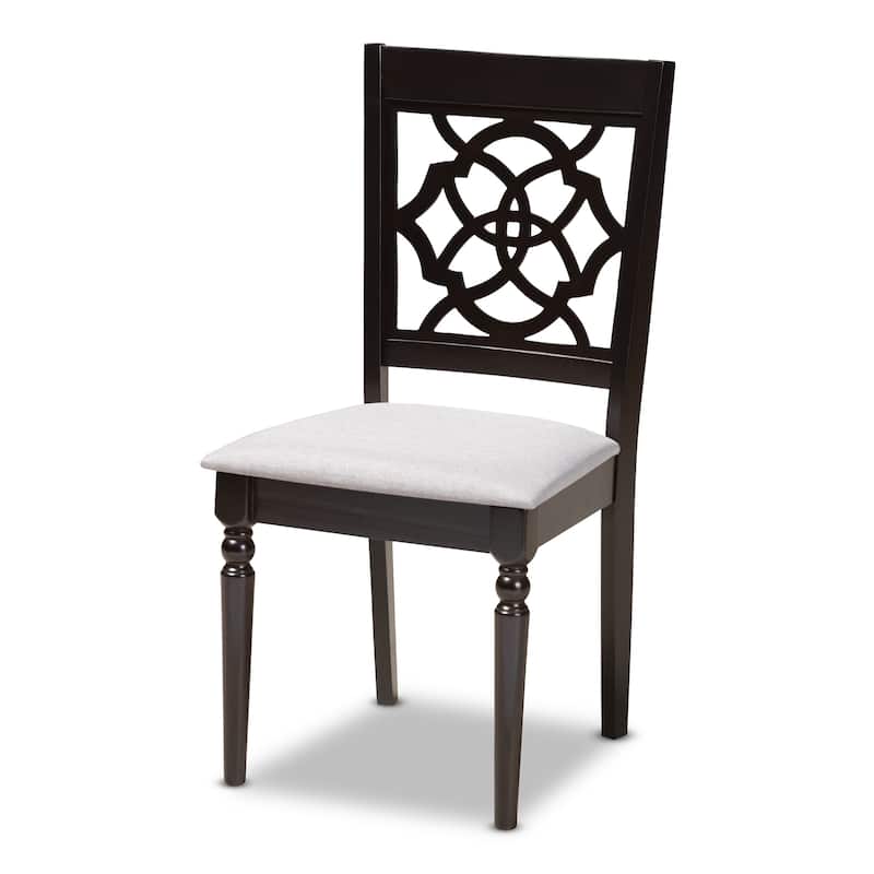 Renaud Modern Grey and Walnut Brown Wood 5-Piece Dining Set