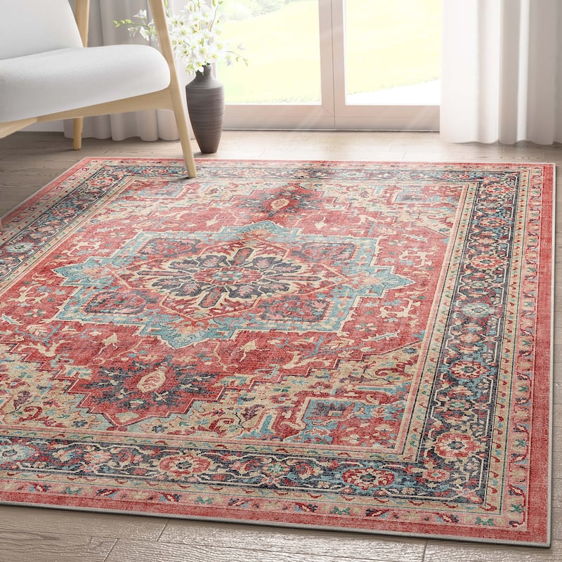 Well Woven Apollo Tirana Medallion Flat-Weave Area Rug