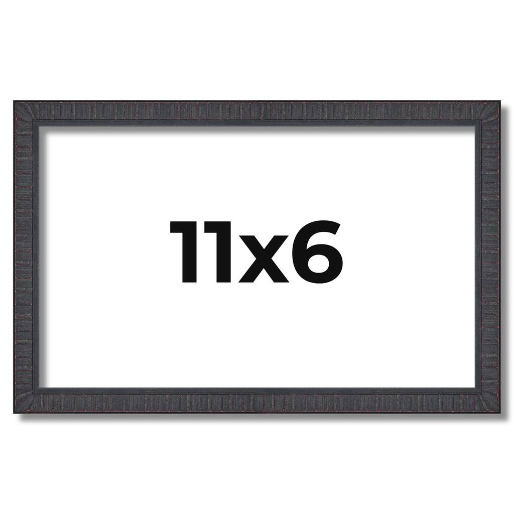 11x6 Frame Brown Solid Wood Picture Frame - Complete Modern Photo
