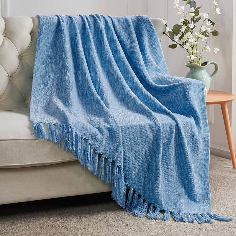 Crystal Chenille Knitted Throw