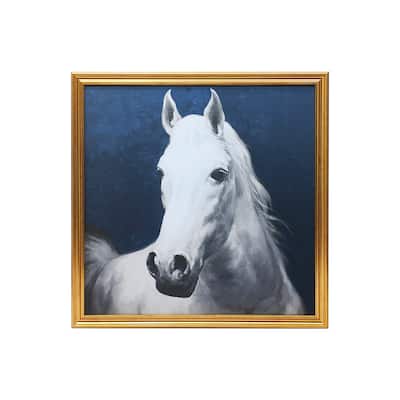 "Vintage Equestrian" Framed Wall Art Print, 29x29 Inches