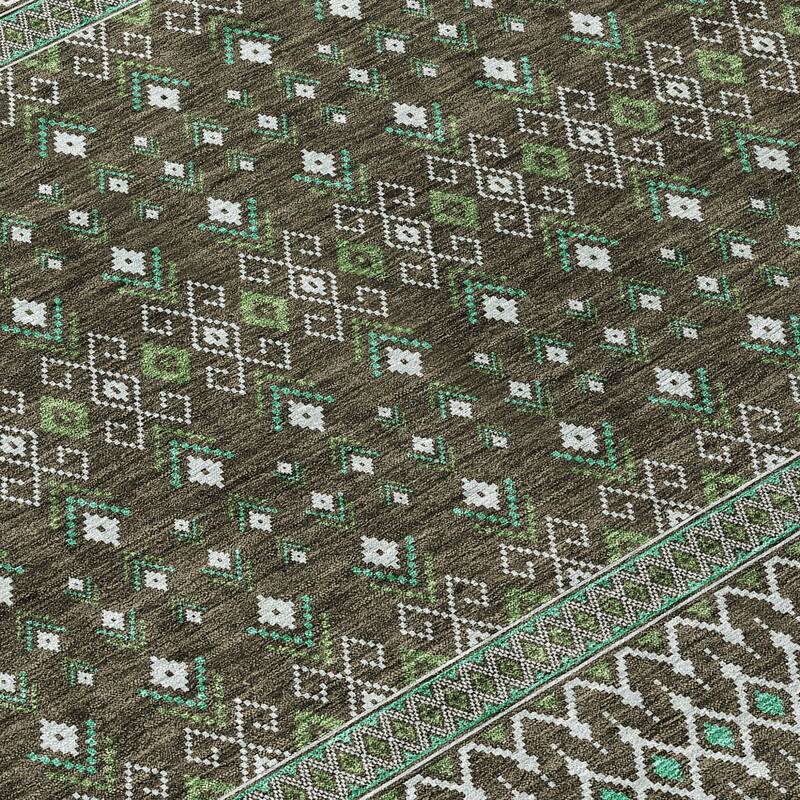 HomeRoots Tribal Transitional Rectangle Outdoor Rug