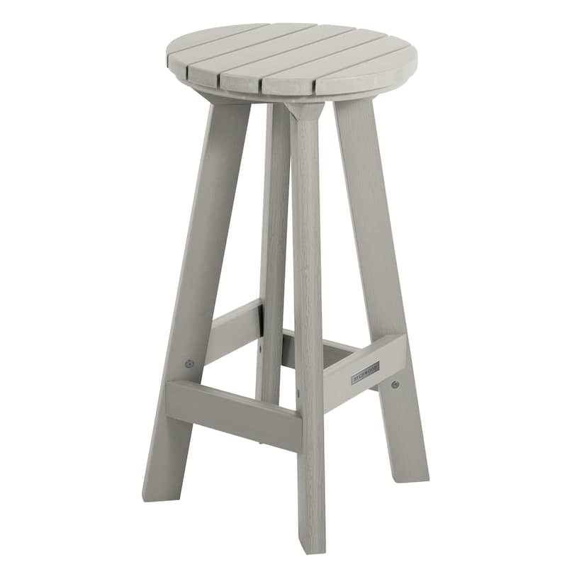 HIGHWOOD Birch Round Bar Height Stool - N/A - Harbor Gray