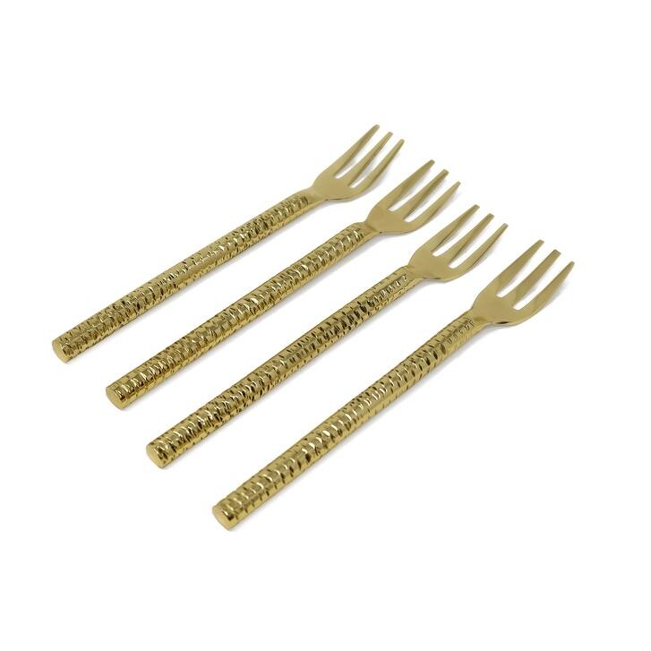 Gold Dessert Spoons/Forks, Set of 4