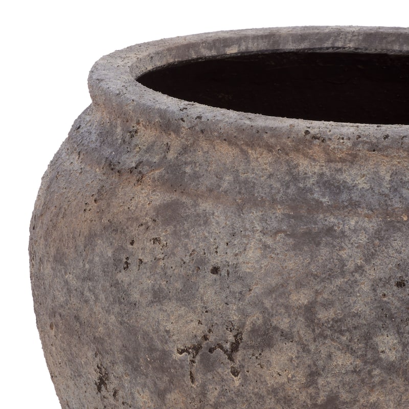 SAFAVIEH Outdoor Patio Furniture Ramsey Large Planter Pot with Drainage - 21"W x 21"D x 19"H