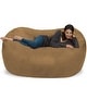 preview thumbnail 7 of 14, Large Memory Foam Microsuede Bean Bag Chair Loveseat Earth Micro Suede