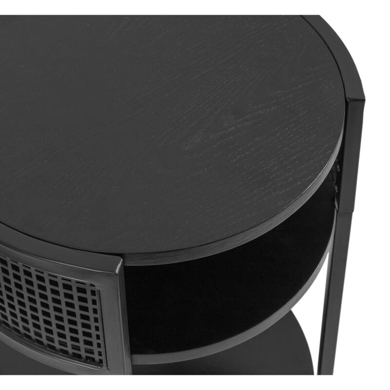 Kate and Laurel Urso Round Side Table Wood and Metal - 16x15x25