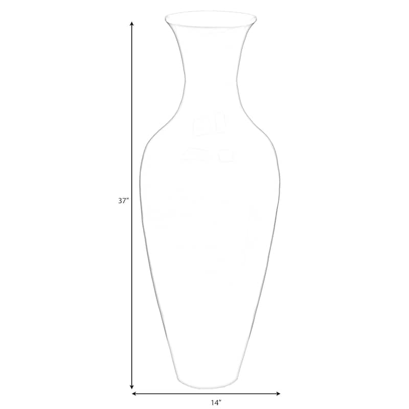 37" Tall Floor Vase, Modern Bamboo Flower holder for Living Room Entryway Classic Floor Decor for Home or Office