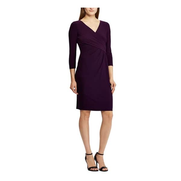 Ralph Lauren Women's Casual Three Quarter Sleeve Surplice Dress Purple Size 4 Petite - Bed Bath & Beyond - 40571270 Ralph Lauren Women's Casual Three Quarter Sleeve Surplice Dress Purple Size 4 Petite - Bed Bath & Beyond - 40571270
