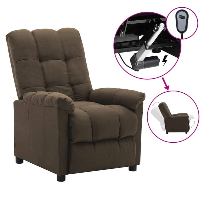 vidaXL Recliner Chair Leisure Cozy Recliner for Home Theater Cinema Fabric - 29.1" x 38.9" x 40.1"